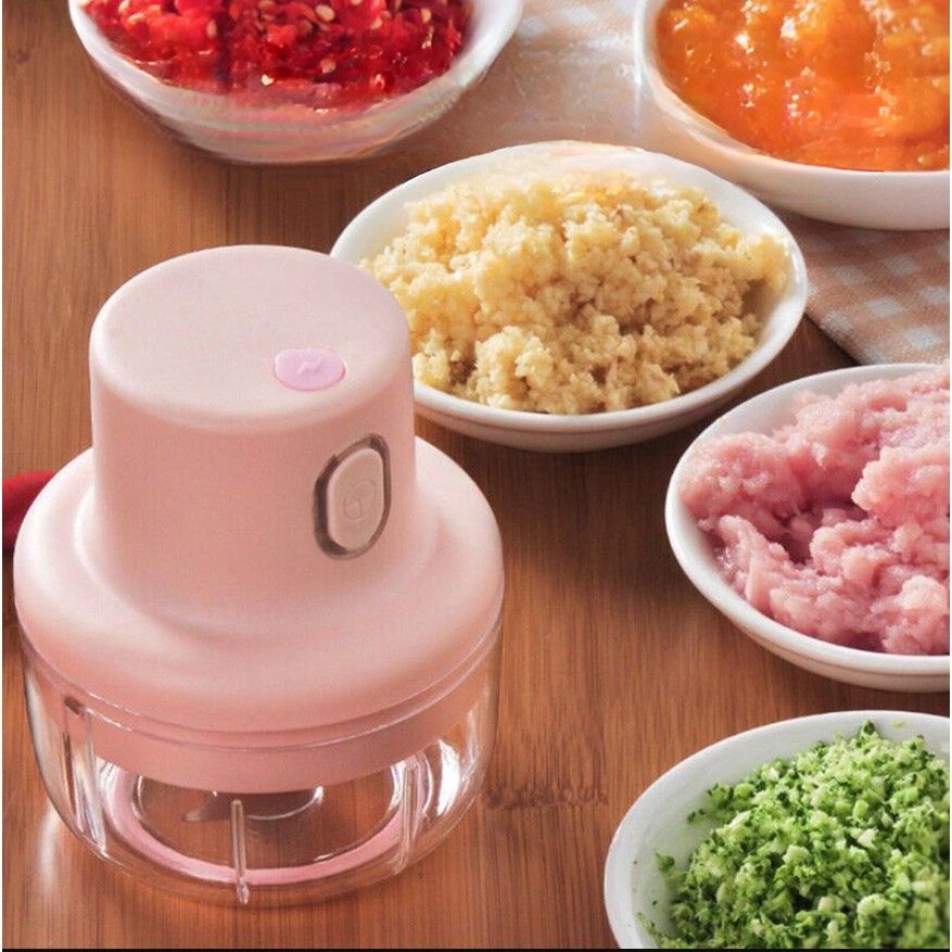 Hachoir electrique et plusieurs plats d aliments haches - IntelliCuisine